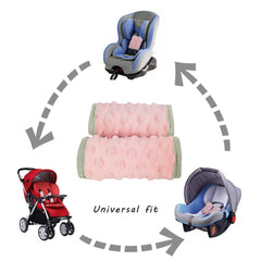 DODO NICI stroller and baby carrier strap cover ready for travel.