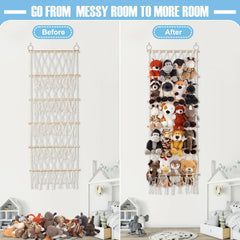 DOEGUAIY cotton rope and beech wood materials ensure sturdy, lasting organization