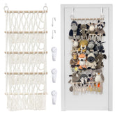 DOEGUAIY stuffed animal net hammock mounted in corner wall for neat plush toy storage