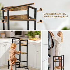 Doerpuz toddler tower iron-frame construction for durable everyday use.