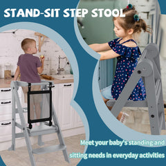 Doerpuz toddler tower safety rails provide secure access