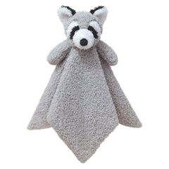 Doindute baby gray raccoon lovie blanket 14 inch size for soothing snuggles in nursery