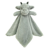 Doindute baby green dragon lovie blanket close-up shows soft cuddle fabric for soothing snuggles