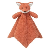 Doindute baby orange fox lovie blanket front view, plush security cuddle