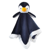 Doindute baby penguin lovey blanket front view, cuddly security companion for soothing bedtime