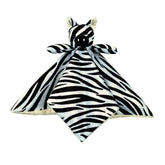 Doindute Baby Zebra lovie blanket closeup shows soft fabric ideal for soothing babies