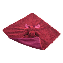 Doindute dragon lovey blanket care instructions show easy cold-water hand wash and air dry.