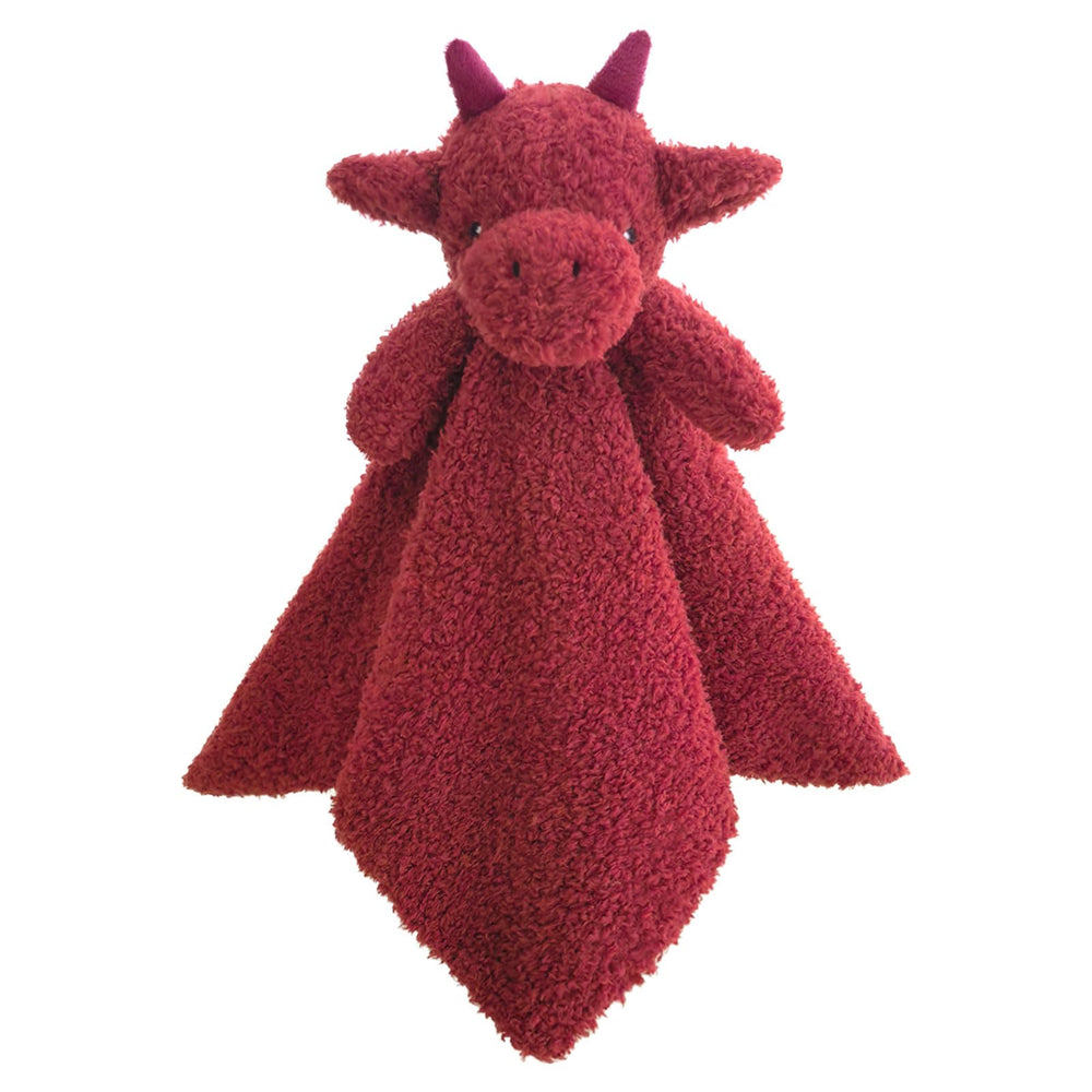 Doindute dragon lovey blanket closeup eyes highlights soft security for calm nap times.