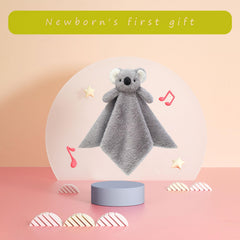Doindute koala security blanket 14 inch size shown for portable baby comfort.