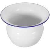 DOITOOL chamber pot close-up shows enamel finish for durability and easy cleaning.