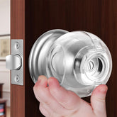 Doktorbaby clear door knob cover four-pack front view for child safety at home.