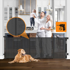 Doktorbaby reinforced no-drill gate wide closed shows a secure doorway barrier for kids and pets.