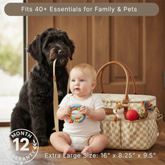 DOKUS & CO Luxe Diaper Caddy folded for compact travel storage
