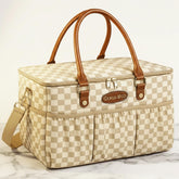 DOKUS & CO Luxe Diaper Caddy open compartments for quick on-the-go access