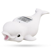Doli Yearning baby bath thermometer floats, displaying real-time water temperature