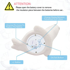 Doli Yearning thermometer featuring ℃/℉ switch for versatile readings.
