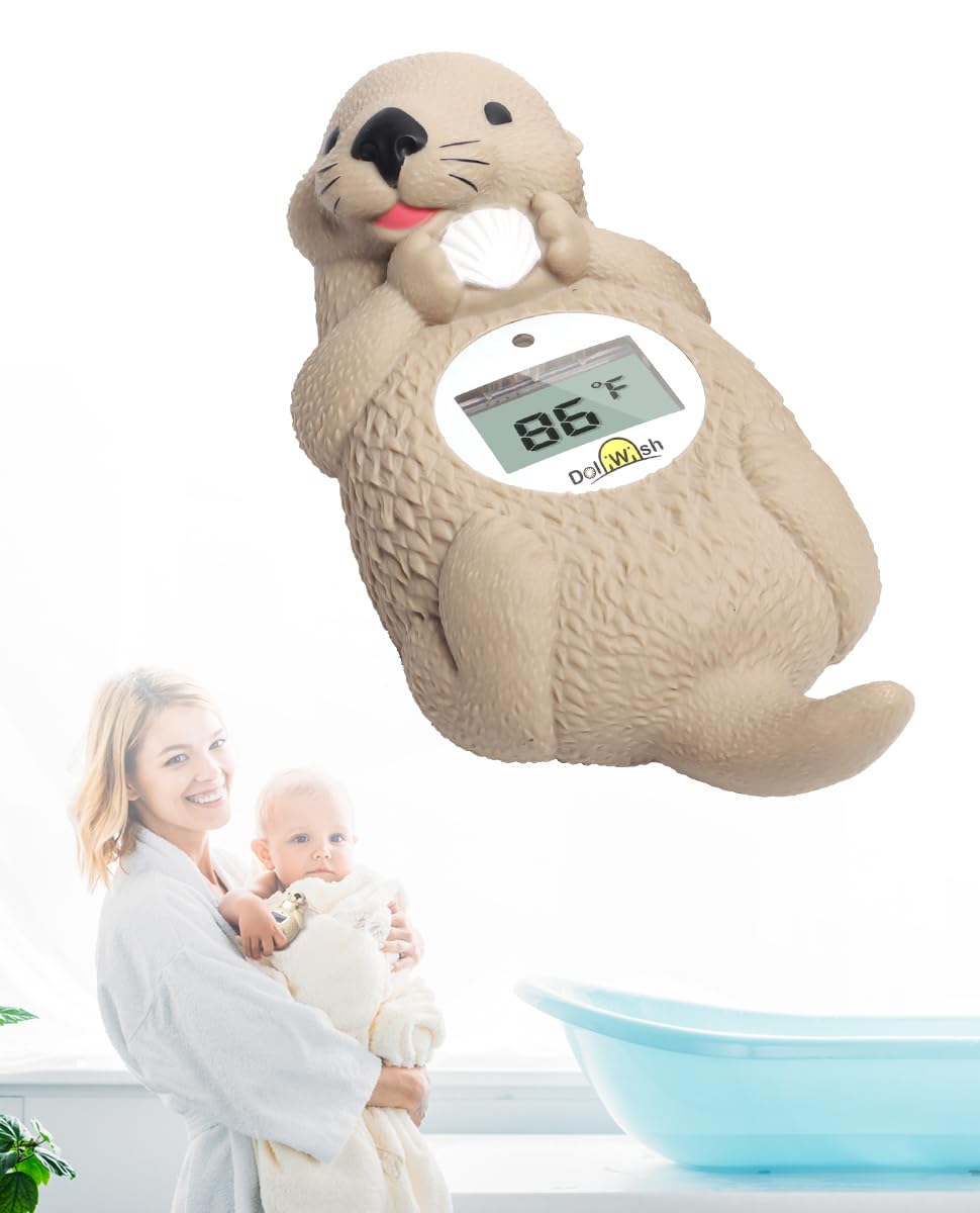 DoliWish baby bath thermometer otter-design guides safe, soothing bath time.