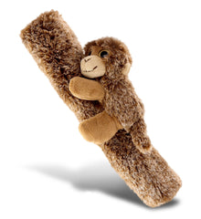 DolliBu brown monkey seatbelt cover front view showing plush padding for comfy rides