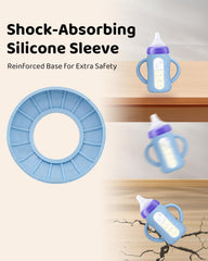Dolreme Lansinoh sleeve with easy-grip handles assists baby grip practice