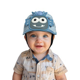 Domayllay Dino Light Blue helmet front view showing lightweight protection for crawling and walking