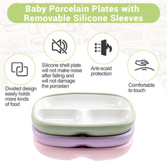 Domensi dishwasher-safe kids plates simplify busy family mealtimes.
