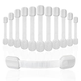 DOMILE baby-proofing straps on cupboard with strong 3M adhesive for secure storage