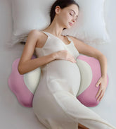 DONAMA pregnancy pillow memory foam core contours for back and belly support.