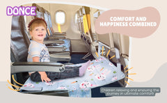 DONCE toddler airplane bed with Velcro straps for quick, secure setup.