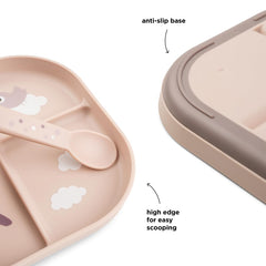 Done by Deer Foodie plate microwave-safe and dishwasher-safe for easy mealtimes.