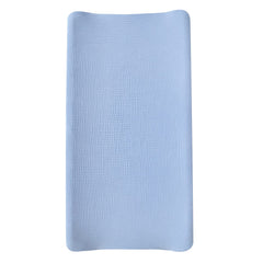 Donomilo muslin changing pad cover closeup shows breathable organic cotton comfort