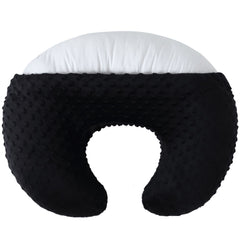 DONOMILO nursing-pillow-ergonomic-position demonstrates ergonomic breastfeeding support for mom and baby