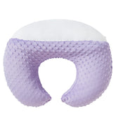 DONOMILO nursing pillow lavender cover close-up with soft dots and breathable fabric.
