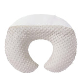 DONOMILO nursing pillow demonstrates left-ergonomic-position for comfortable feeding