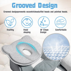 Donpemu reflux pillow supports baby cuddles with a gentle incline for comfort.
