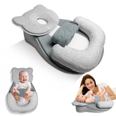 Donpemu reflux pillow cat-ear headrest provides cozy support for newborn feeding positions.