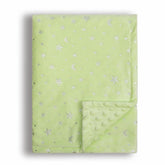 Donsonny baby blanket star-moon print on green front for peaceful sleep