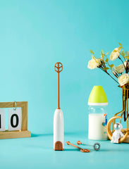 DOOBAANN kitchen-use stirrer for protein shakes and coffee.