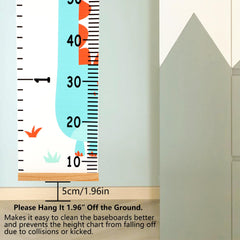 DOOLMIN height chart wood-frame image shows sturdy, safe wall decor