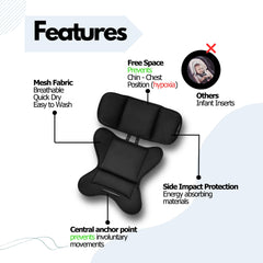 Doona infant insert side-impact padding shown for enhanced newborn safety and comfort