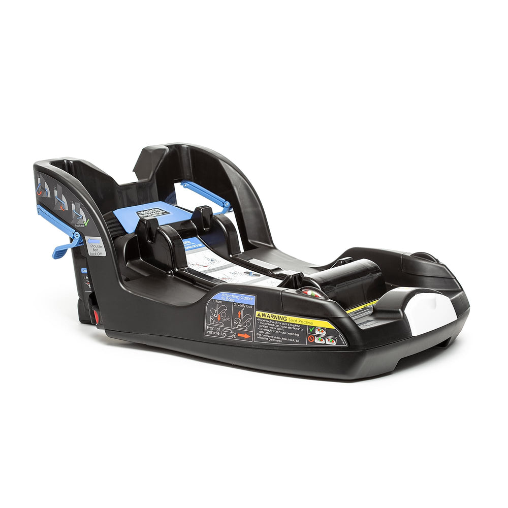 Doona Latch Base quick-install demonstrates effortless car-seat to stroller transition with secure grip.