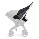 Doona Sunshade Extension front view shows shade ready for sunny stroller outings.