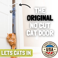 Door Buddy cat litter door compatibility demonstrates keeping doors ajar safely.