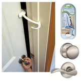Door Monkey installation steps show quick, tool-free setup on standard interior doors