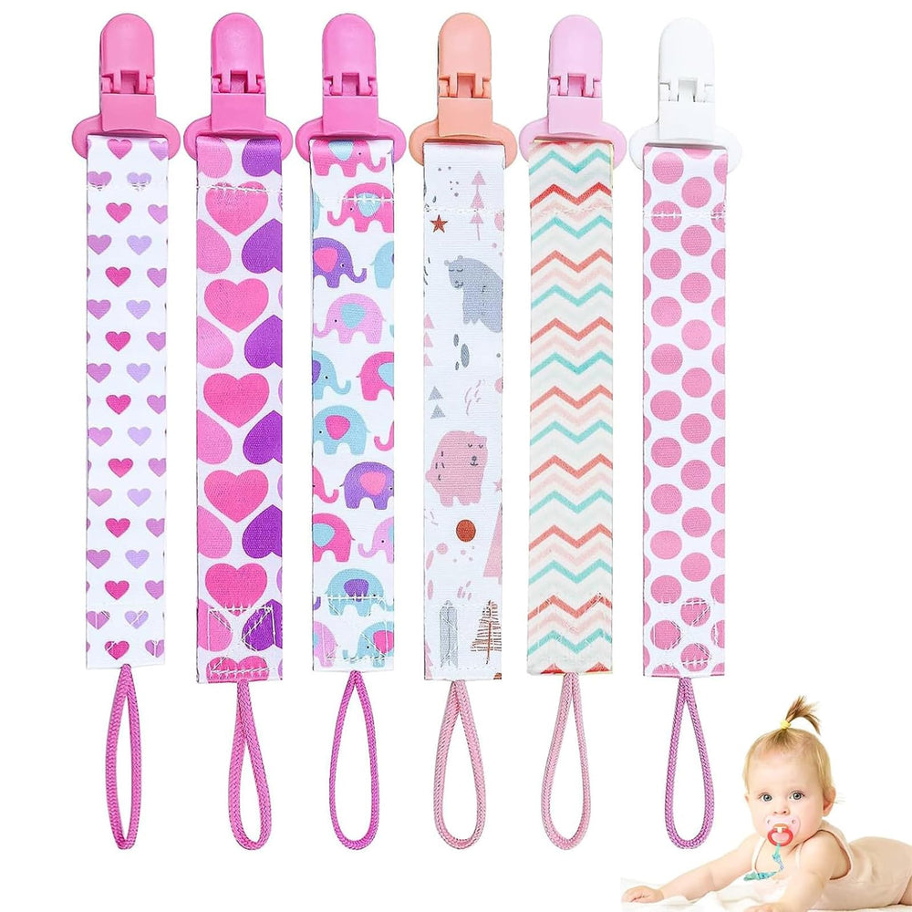 Dooyilets pacifier clip solid design keeps pacifier secure and close at hand.