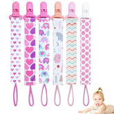 Dooyilets pacifier clip solid design keeps pacifier secure and close at hand.