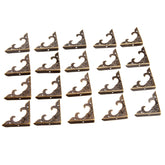 Dophee antique brass corner protectors pack protects wooden boxes from dings.