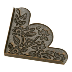 Dophee red-copper corner protector decorates desks and dressers while preventing nicks.