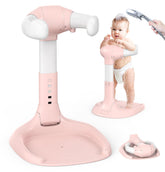 Dorabaliy foldable baby bath stand pink backrest supports safe standing baths