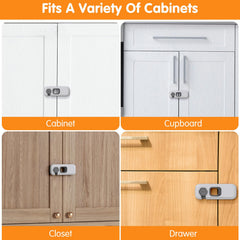 Dorabaliy one-handed-operation cabinet lock enables adults to access cabinets with one hand
