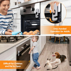 Dorabaliy oven lock offers one-handed operation for easy adult use.